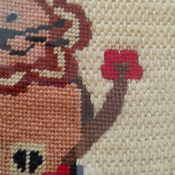 Framed Square Needlework Circus Lion - Picture 4 of 9